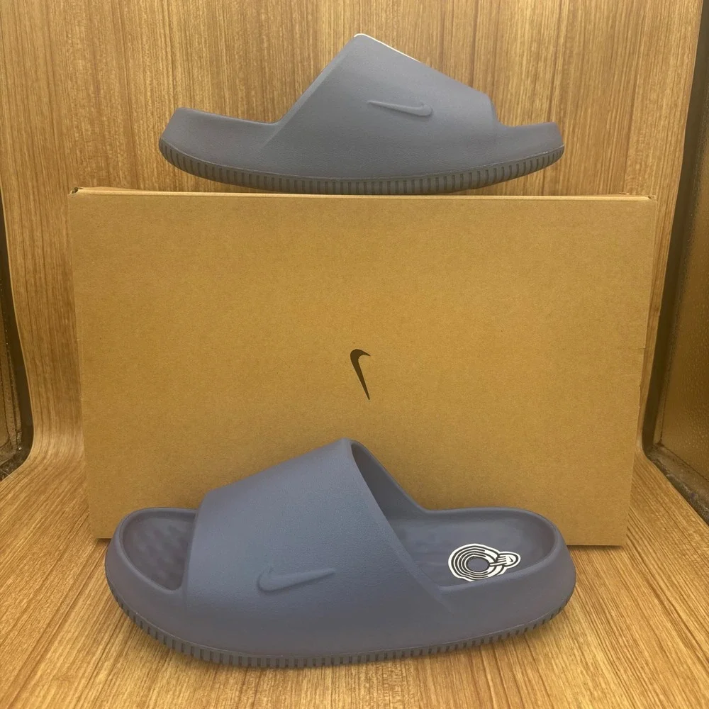 New Nike Calm Slide 2.0 Mens 10 Womens 11 Diffused Blue IB0183-401 Foam Sandals
